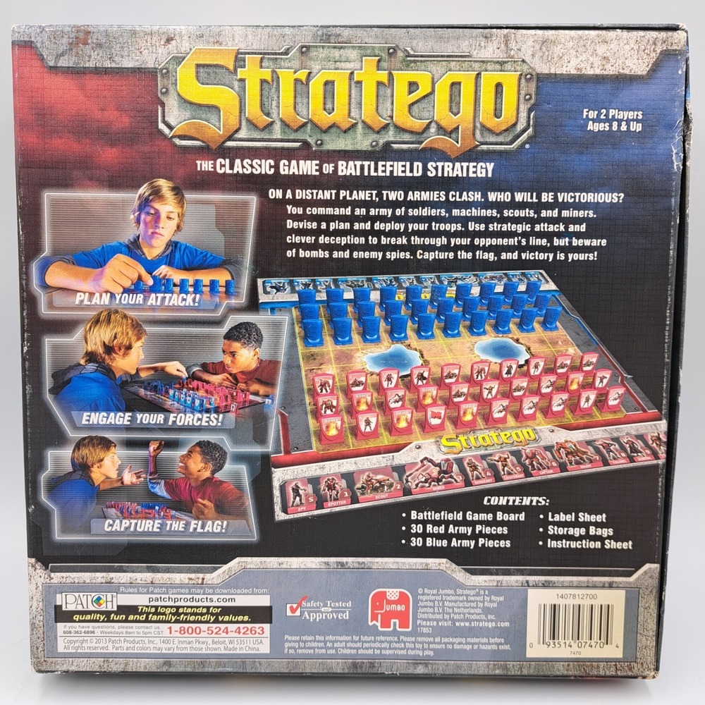 Stratego Classic Board Game of Battlefield Strategy Patch Games 2013 COMPLETE - Picture 2 of 5